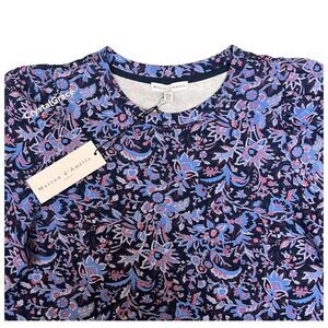 Maison d' Amelie Paris Sweater Womens M Purple Floral Pullover‎ Spring Pink